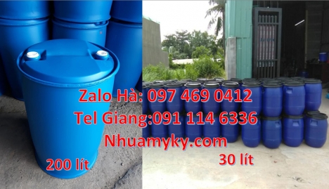 Phuy nhựa 150 lít nắp mở, Phuy nhựa đựng hóa chất, Thùng phuy nhựa 120 lít, thùng phuy 220 lít, Bán