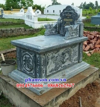 55 Mộ đá mỹ nghệ trà vinh - lăng mộ không mái để tro cốt