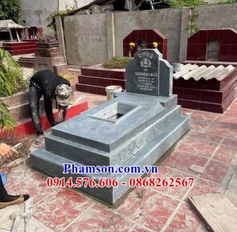 104 Lăng mộ đá đơn giản vĩnh long - mồ cất để tro cốt bằng đá khối