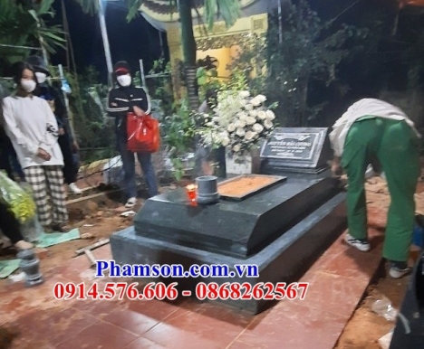 107 Mộ đá đẹp cao bằng - mẫu mộ đá không mái bằng đá khối