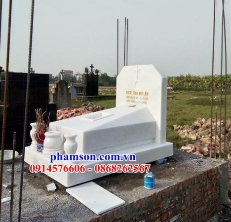 55 Mộ đá mỹ nghệ trà vinh - lăng mộ không mái để tro cốt