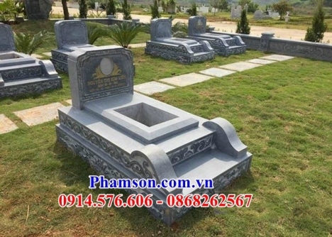 107 Mộ đá đẹp cao bằng - mẫu mộ đá không mái bằng đá khối