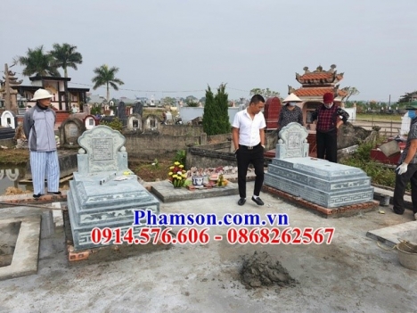 107 Mộ đá đẹp cao bằng - mẫu mộ đá không mái bằng đá khối