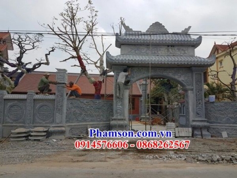 008 Thiết kế cổng đá hậu giang - cổng tam quan bằng đá xanh