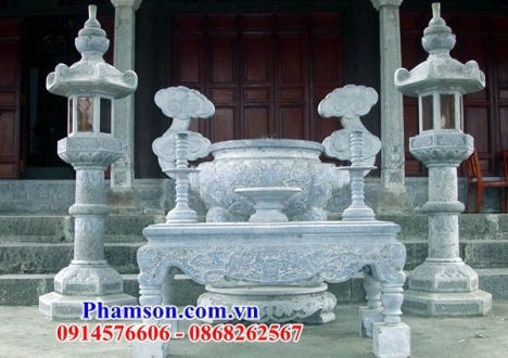 56 bàn lễ đá đẹp kon tum - bàn lễ sân chùa bằng đá xanh