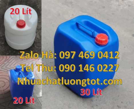 Can hdpe 20l vuông, Can vuông 25l đựng phân bón can 25l trắng, Can dẹp 30l đựng sữa tươi, Can nhựa