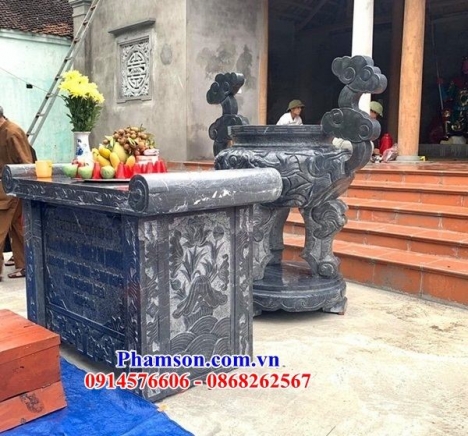 15 bàn đá thờ ngoài trời đẹp - bàn lễ đá ninh thuận