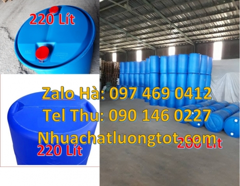 Phuy nhựa 150 lít nắp mở, Phuy nhựa đựng hóa chất, Thùng phuy nhựa 120 lít thùng phuy 220 lít, Bán