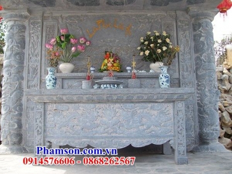 018 Bàn lễ đá đẹp đắk lắk - bàn lễ ngoài trời bằng đá