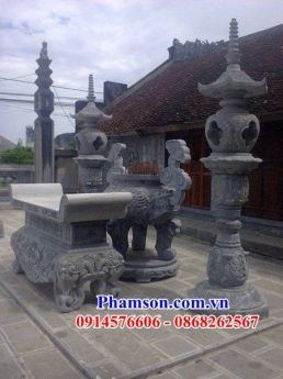 56 bàn lễ đá đẹp kon tum - bàn lễ sân chùa bằng đá xanh