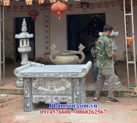 15 bàn đá thờ ngoài trời đẹp - bàn lễ đá ninh thuận