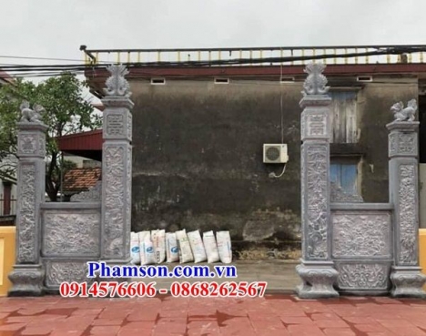 008 Thiết kế cổng đá hậu giang - cổng tam quan bằng đá xanh