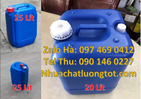 Can hdpe 20l vuông, Can vuông 25l đựng phân bón can 25l trắng, Can dẹp 30l đựng sữa tươi, Can nhựa