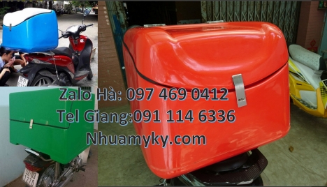 Thùng giao cơm, Thùng ship hàng nhanh, Giá thùng nhựa giao hàng Thùng giữ nhiệt xe máy, Thùng giao