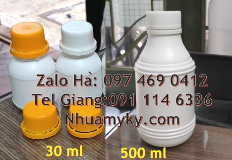 chai 100ml vuông hdpe, chai xịt phun sương 500ml chai 250ml đựng thuốc thủy sản, chai 500ml