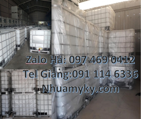 bồn ibc, Bồn nhựa, bồn đựng hóa chất 1000 lít, Thùng nhựa trắng dung tích lớn Tank bồn ibc, thùng
