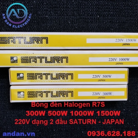 Bóng đèn Halogen R7S 300W 500W 1000W 1500W 220V dạng 2 đầu SATURN – JAPAN