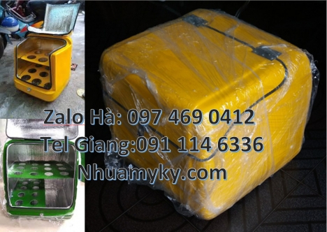 Thùng giao cơm, Thùng ship hàng nhanh, Giá thùng nhựa giao hàng Thùng giữ nhiệt xe máy, Thùng giao