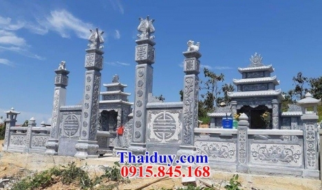 041 Lăng mộ đẹp nam định - nghĩa trang gia đình bằng đá khối