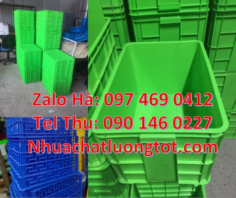 Sóng nhựa bít 1T9, Khay nhựa Đựng Thực Phẩm, Thùng Nhựa Đặc Có Nắp Sóng nhựa 26 bánh xe, Thùng nhựa