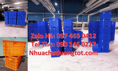 Sóng nhựa bít 1T9, Khay nhựa Đựng Thực Phẩm, Thùng Nhựa Đặc Có Nắp Sóng nhựa 26 bánh xe, Thùng nhựa