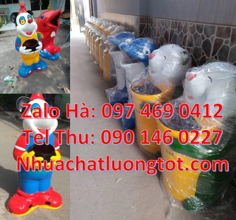 Thùng rác hình con cá heo. Thùng rác hình con cá chép Thùng rác hình con voi. Thùng rác hình chim c