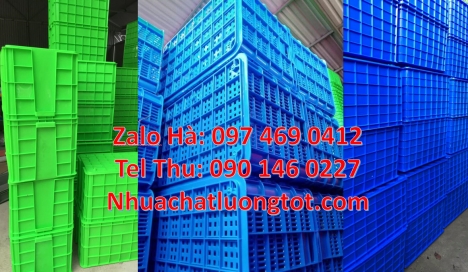 Sóng nhựa bít 1T9, Khay nhựa Đựng Thực Phẩm, Thùng Nhựa Đặc Có Nắp Sóng nhựa 26 bánh xe, Thùng nhựa