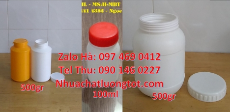 Hũ 1kg đựng bột lúa mạch, Hũ nhựa 500gr vặn đựng thuốc bảo vệ thực vật, hũ 100gr 200gr đựng mỹ phẩm.