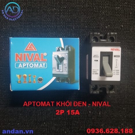 Bộ ngắt mạch an toàn, CB cóc, Aptomat khối Đen 15A, 20A, 30A, 40A NIVAL