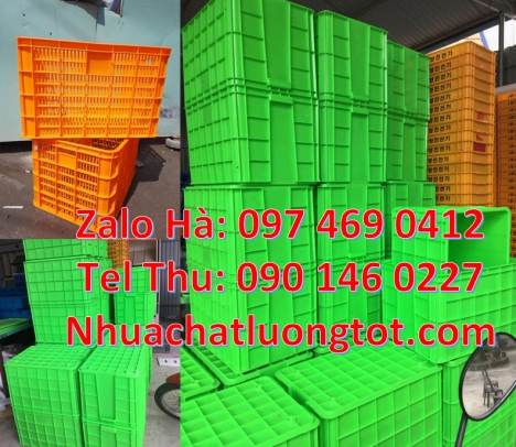 Sóng nhựa bít 1T9, Khay nhựa Đựng Thực Phẩm, Thùng Nhựa Đặc Có Nắp Sóng nhựa 26 bánh xe, Thùng nhựa
