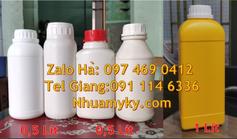 chai hdpe giá rẻ hcm, bình nhựa 0.5 lít,chai 250 ml đựng thuốc thủy sản Chai 50ml đựng thuốc tây, Ch