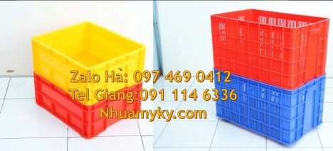 Giá Bán thùng nhựa đặc chất lượng cao. Thùng nhựa đặc B3,  Giỏ nhựa, hộp nhựa, Sóng Hở giá rẻ nhất h