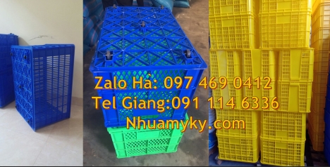 Giá Bán thùng nhựa đặc chất lượng cao. Thùng nhựa đặc B3,  Giỏ nhựa, hộp nhựa, Sóng Hở giá rẻ nhất h
