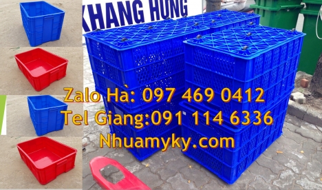 Giá Bán thùng nhựa đặc chất lượng cao. Thùng nhựa đặc B3,  Giỏ nhựa, hộp nhựa, Sóng Hở giá rẻ nhất h