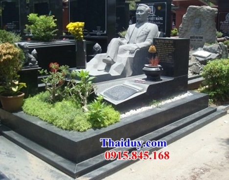 001 mộ đá granite trà vinh đẹp - lăng mộ hoa cương nguyên khối