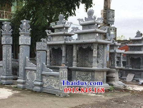 14 lăng thờ đá đẹp điện biên - khu thờ chung nghĩa trang