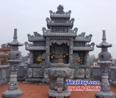 14 lăng thờ đá đẹp điện biên - khu thờ chung nghĩa trang