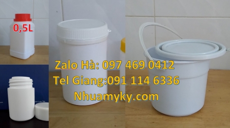 hũ nhựa 1kg đựng bột mới 100%, Hủ nhựa 500gr 1 ngấn, Hủ nhựa 500gr garenty, Hũ nhựa 200gr, hũ nh