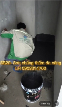 Sơn chống thấm SB 20. Nhận thi công chống thấm sàn mái, hồ nước
