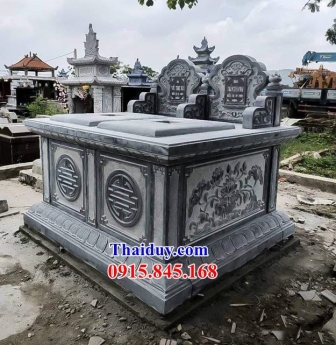 09 lăng mộ đẹp lai châu - mộ đá không mái bằng đá xanh