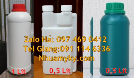 chai hdpe giá rẻ hcm, bình nhựa 0.5 lít,chai 250 ml đựng thuốc thủy sản Chai 50ml đựng thuốc tây, Ch
