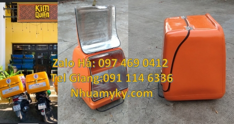 thùng giao cơm văn phòng, Túi giữ nhiệt giao hàng, Thùng chở hàng xe máy cũ, thùng chuyển phát