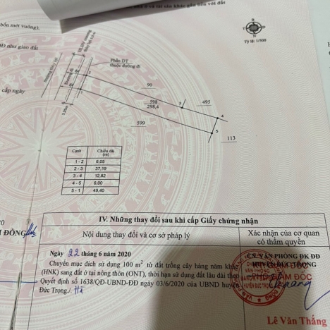 Bán Đất Hiệp An 2,68 Tỷ 6x50m DT 298m2 TC 100m2 Hiệp An - Đức Trọng - Lâm Đồng (Đất Ven Đà Lạt)