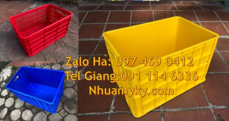 Giá Bán thùng nhựa đặc chất lượng cao. Thùng nhựa đặc B3,  Giỏ nhựa, hộp nhựa, Sóng Hở giá rẻ nhất h