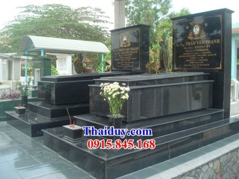 001 mộ đá granite trà vinh đẹp - lăng mộ hoa cương nguyên khối
