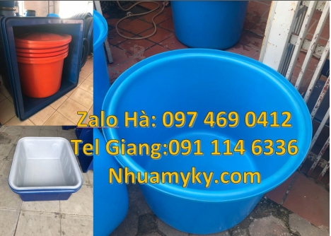 thùng chữ nhật 1000 lít, thùng nhựa vuông 750 lít, thùng nhựa chữ nhật giá rẻ, Thùng nhựa dun