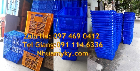 Giá Bán thùng nhựa đặc chất lượng cao. Thùng nhựa đặc B3,  Giỏ nhựa, hộp nhựa, Sóng Hở giá rẻ nhất h