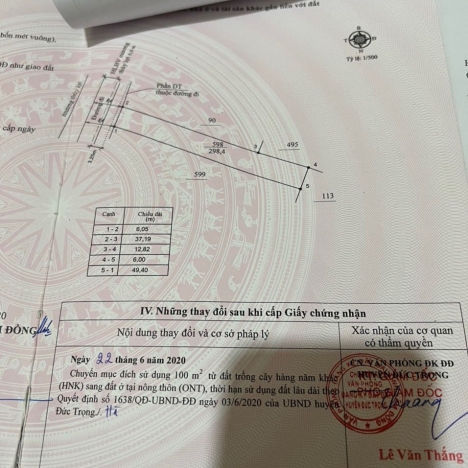 Bán Đất Hiệp An 2,68 Tỷ 6x50m DT 298m2 TC 100m2 - Đức Trọng - Lâm Đồng