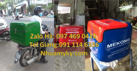 thùng giao cơm văn phòng, Túi giữ nhiệt giao hàng, Thùng chở hàng xe máy cũ, thùng chuyển phát