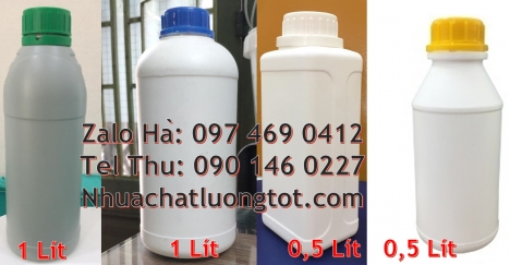 Chai 50ml đựng giấm, chai xịt khử trùng 1l, Chai 500ml miệng nhỏ, chai nhựa 1l đựng axit, chai hdpe,